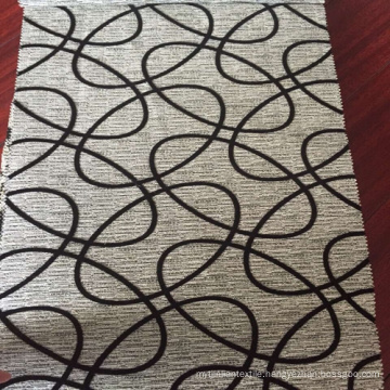 Gemotrical Design Flock Fabric for Sofa